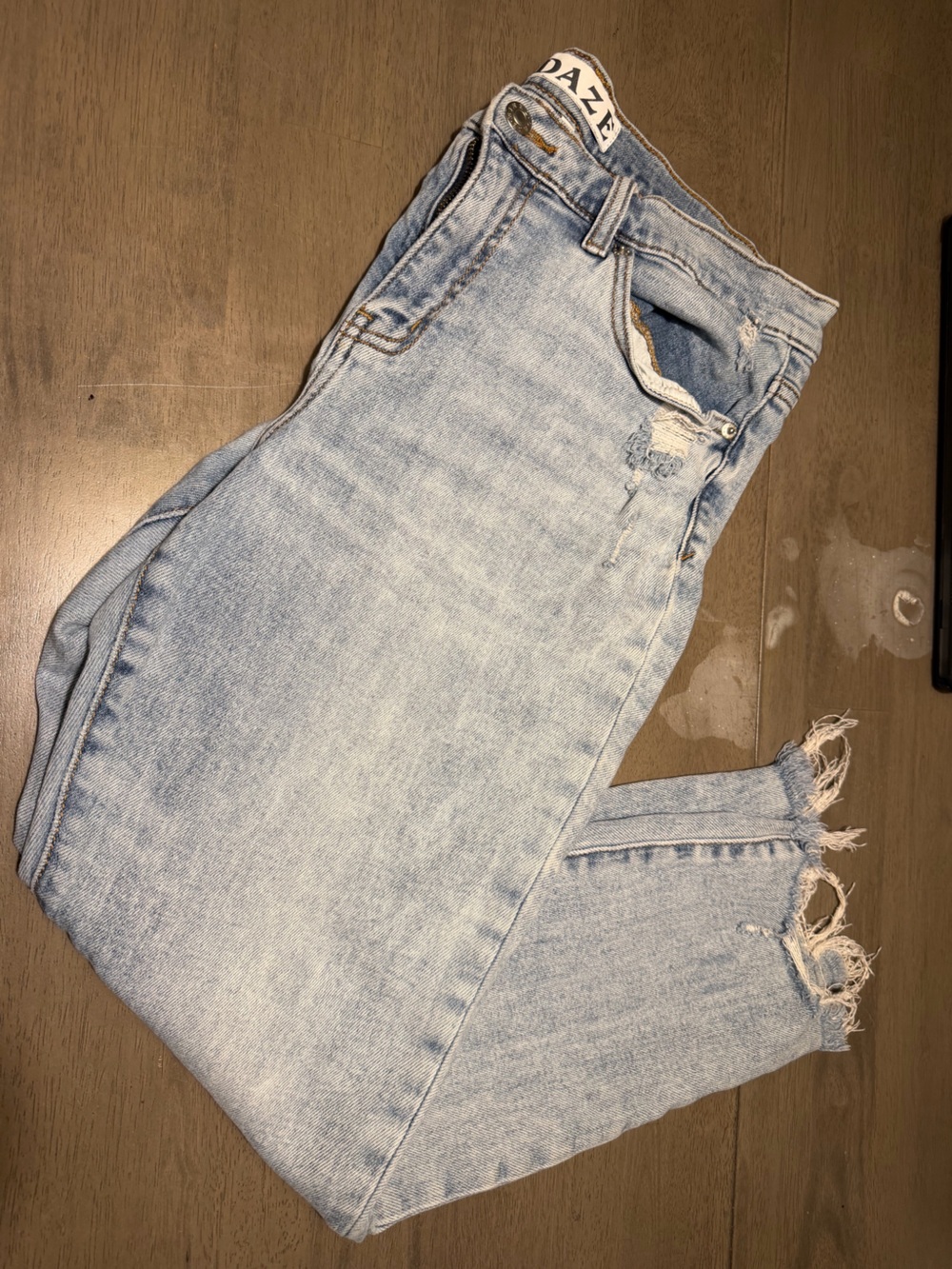 Daze Denim Hug High Rise Light Wash Stretch Jeans